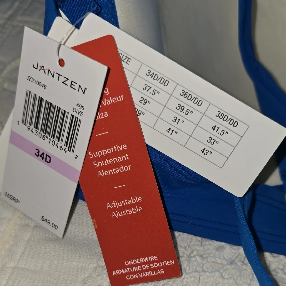 Jantzen Vibrant Royal Blue and Victoria Secret Pink Tie-Dye Bikini Set - Picture 7 of 7